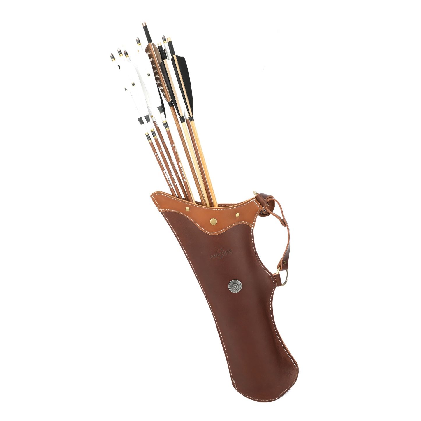 Leather Archery Quiver 20-Arrow Capacity 3mm Cowhide