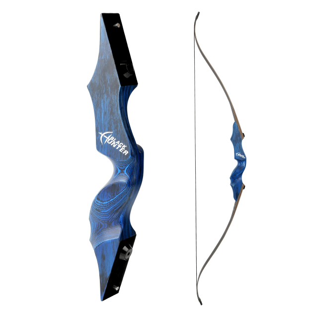Black Hunter Takedown Recurve Bow Set Hunting 60" 20-60lbs LH RH