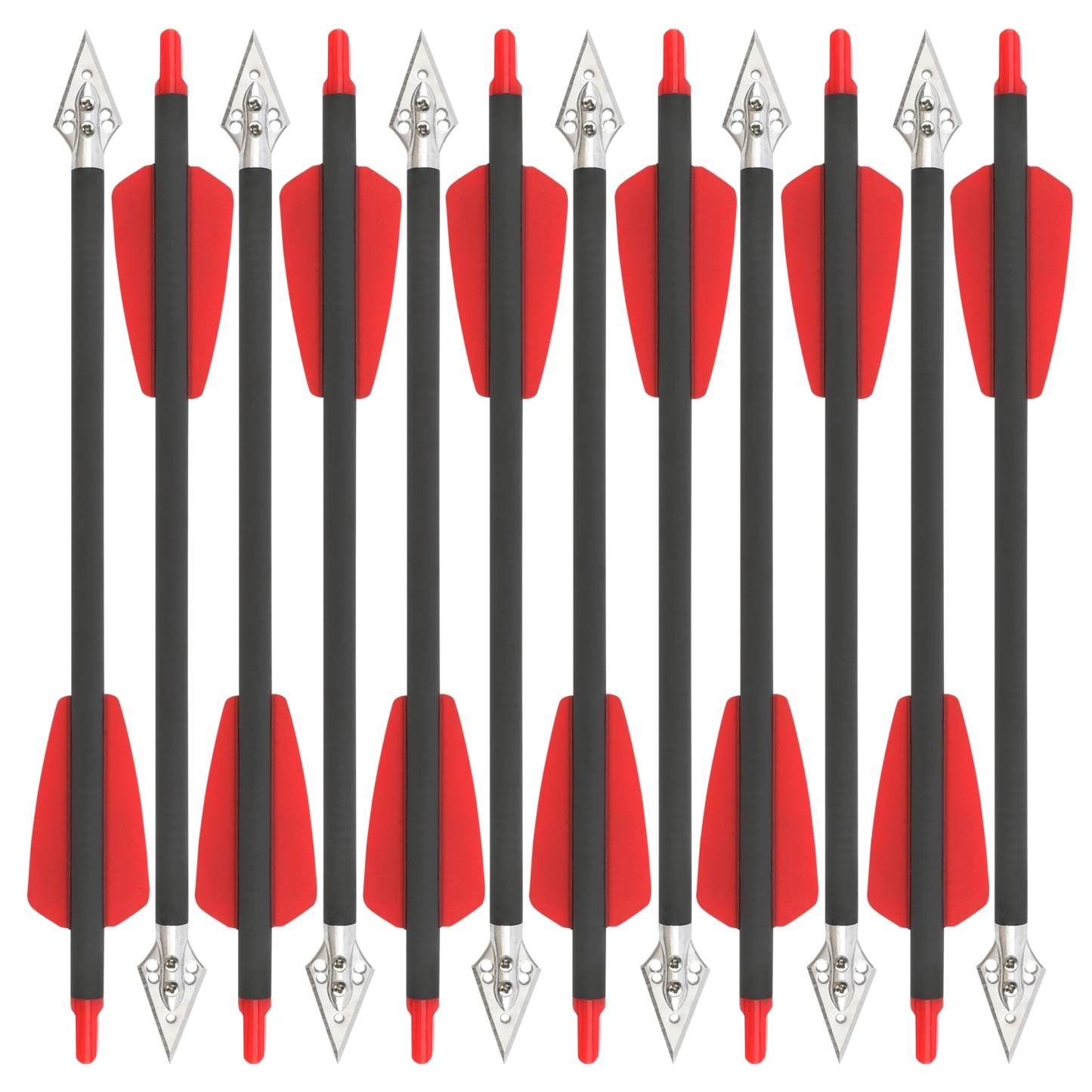 9" Pure Carbon Crossbow Bolts Fixed Blade Hunting & Target