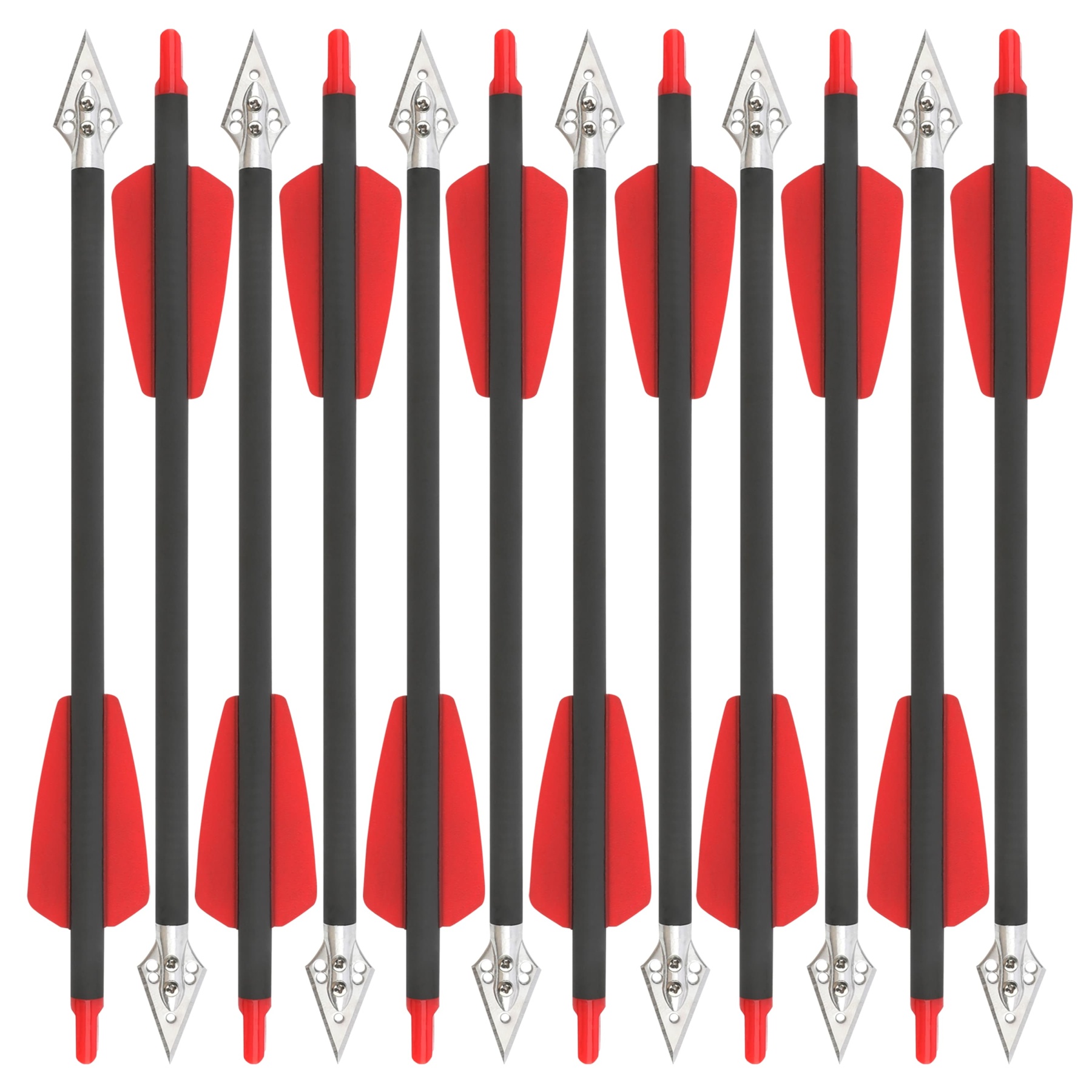 9" Pure Carbon Crossbow Bolts Fixed Blade Hunting & Target