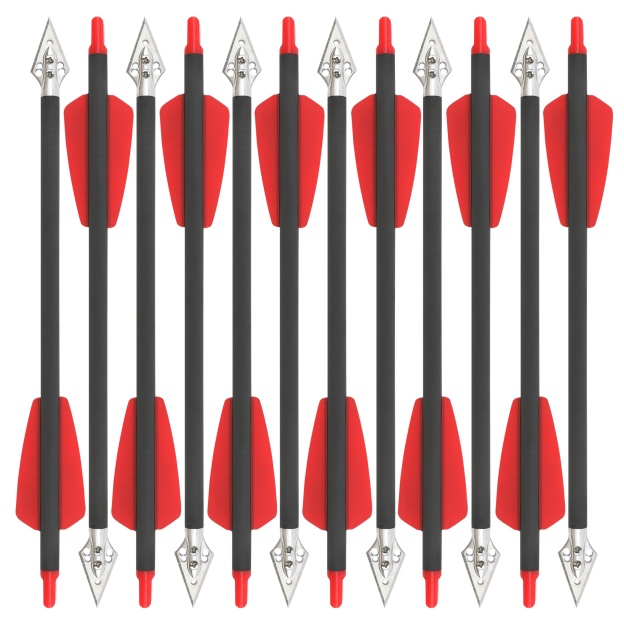 9" Pure Carbon Crossbow Bolts Fixed Blade Hunting & Target