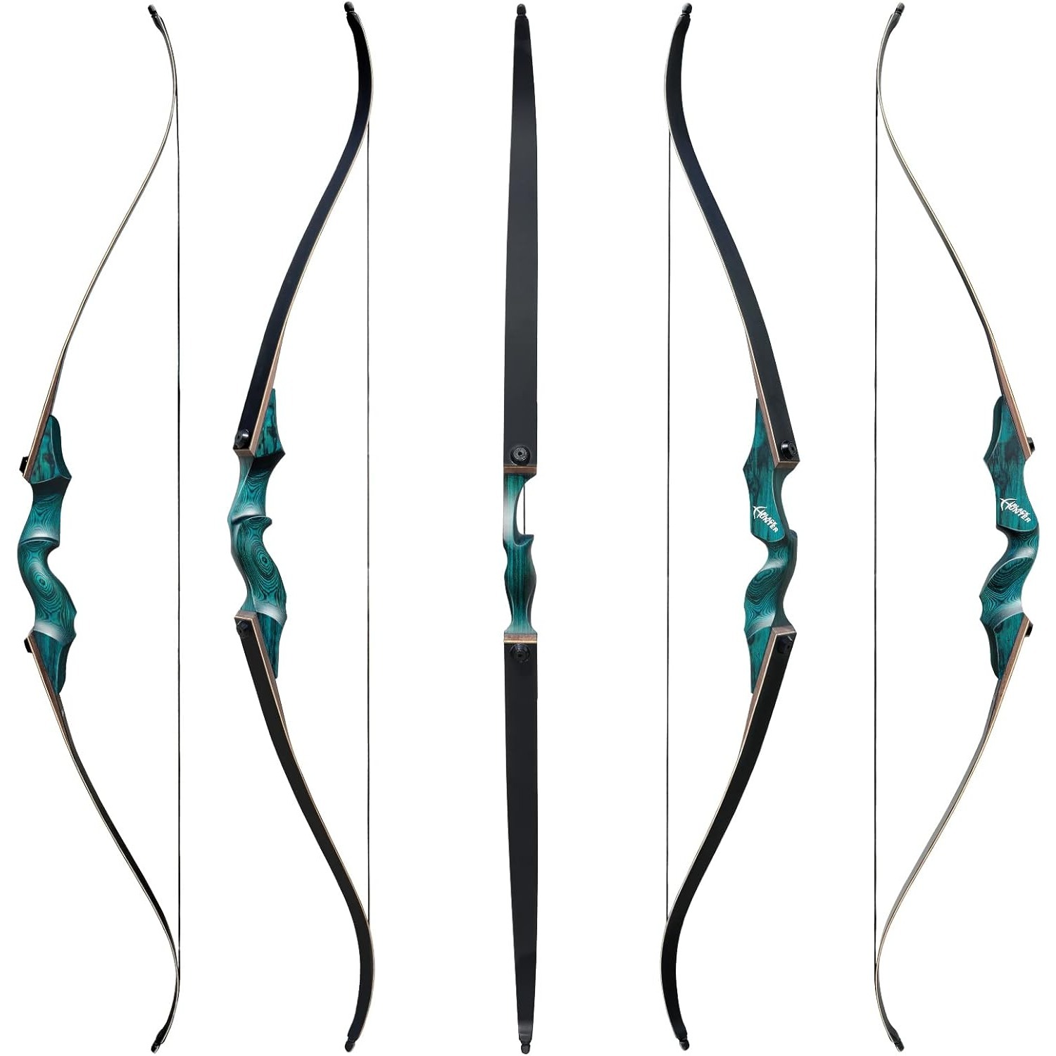 BLACK HUNTER Takedown Recurve Bow Hunting Adults Archery Set 60"
