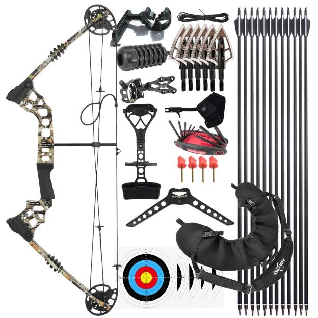 Junxing X8 Compound Bow Set Adjustable Hunting Bow 20-70lb 