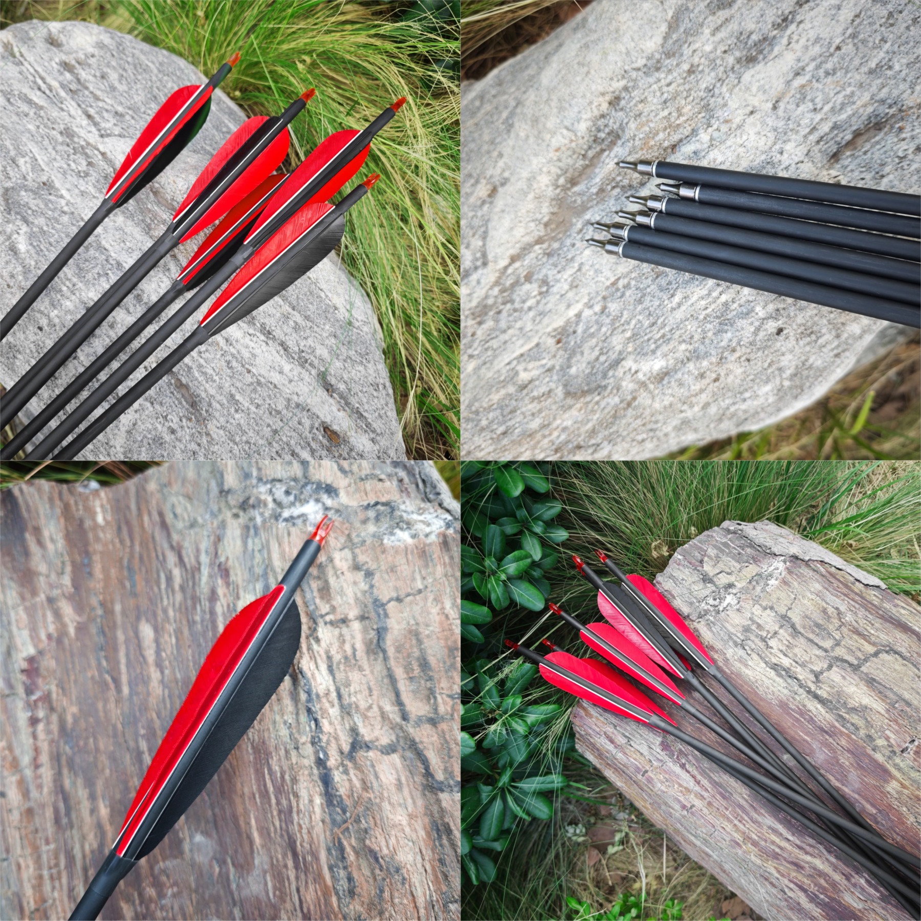  35" Carbon Arrows 500-Spine with Turkey Feathers Hunting