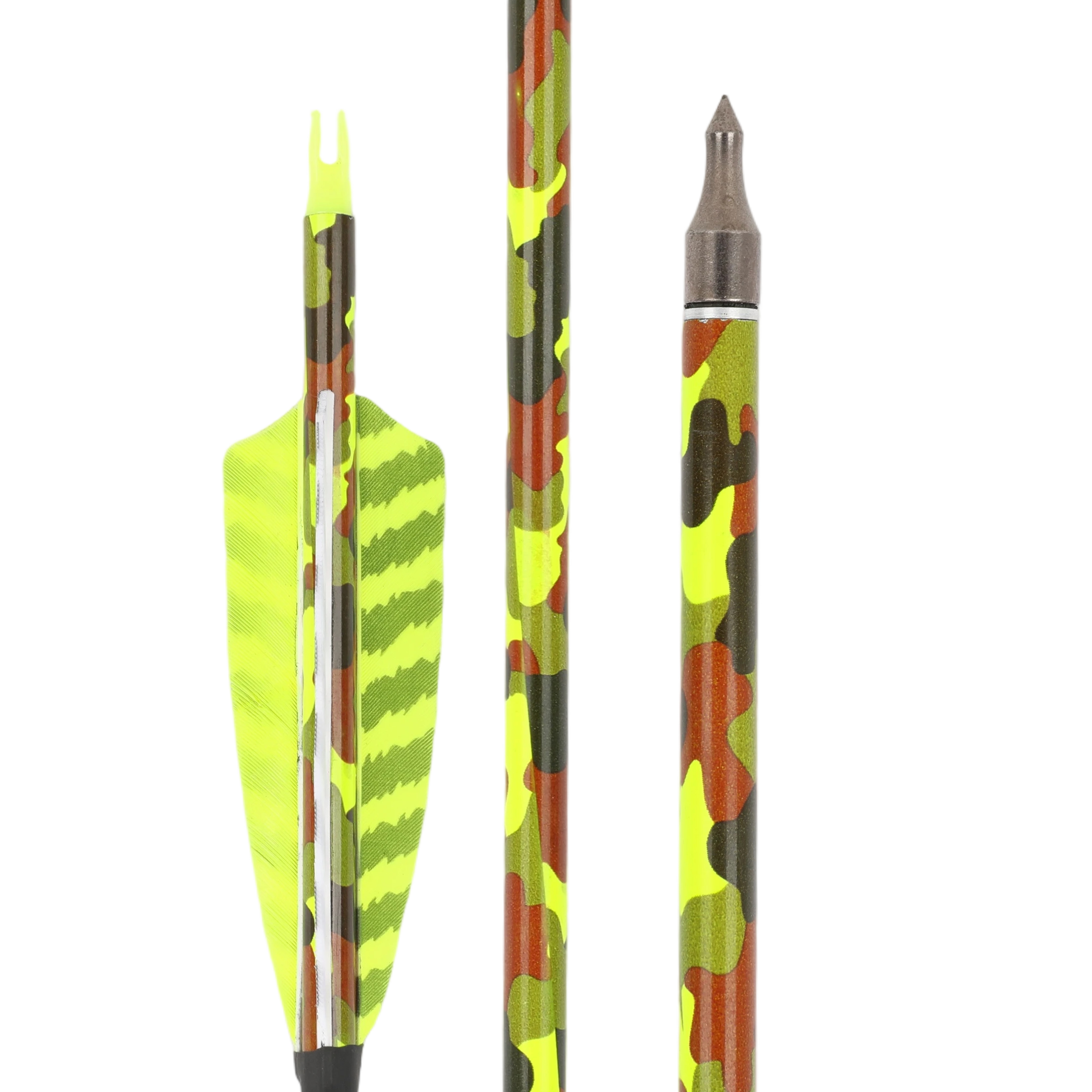 12pcs Mixed Carbon Arrows 4" Turkey Feather 30" Spine 500