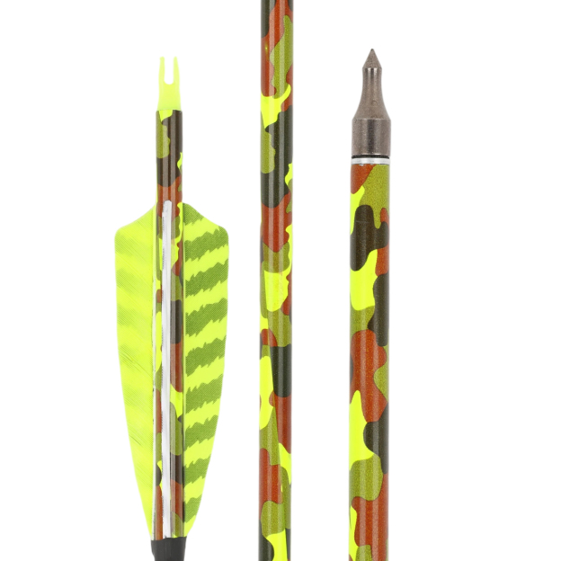 12pcs Mixed Carbon Arrows 4" Turkey Feather 30" Spine 500