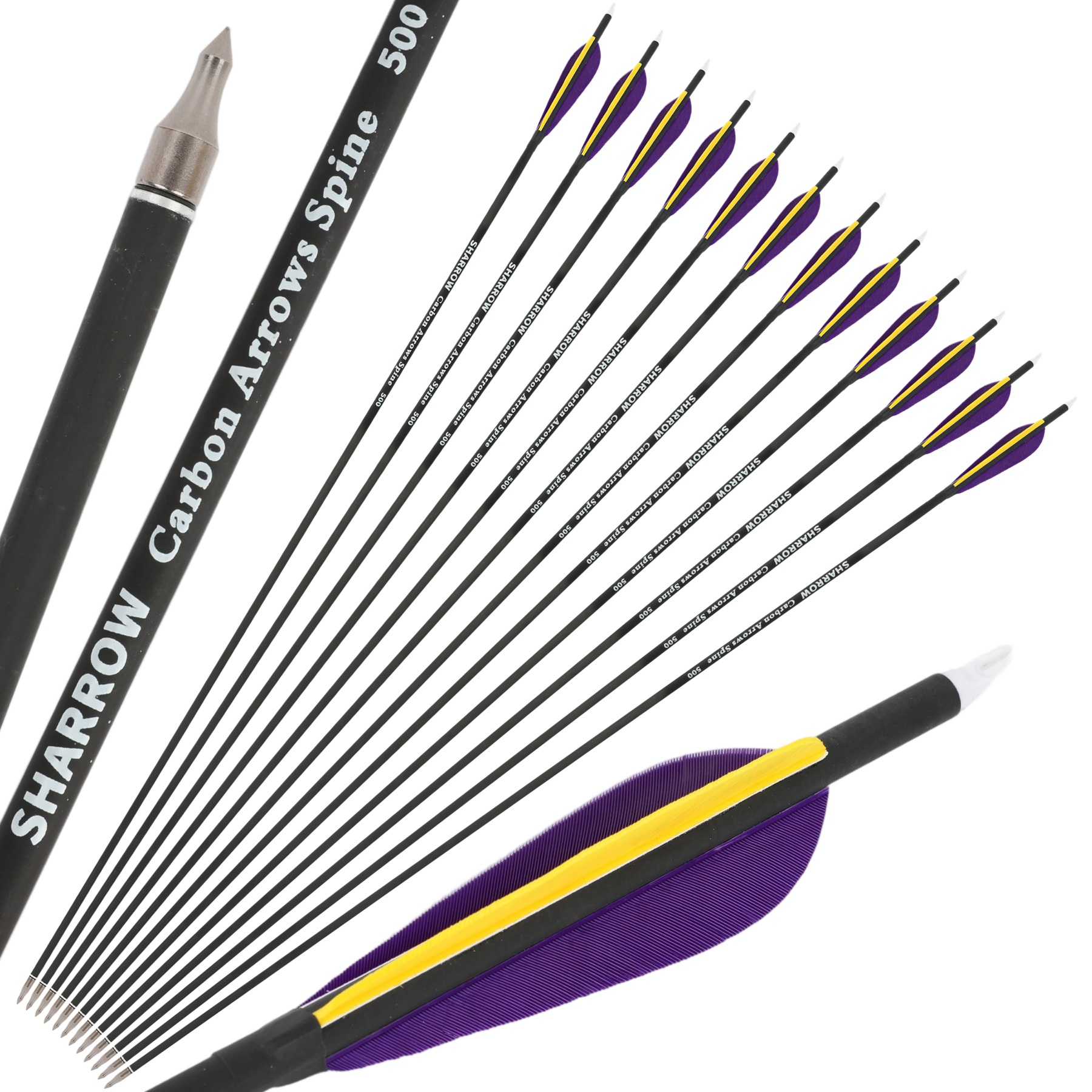 Carbon Arrows Natural Feather Spine 500 Hunting Practice