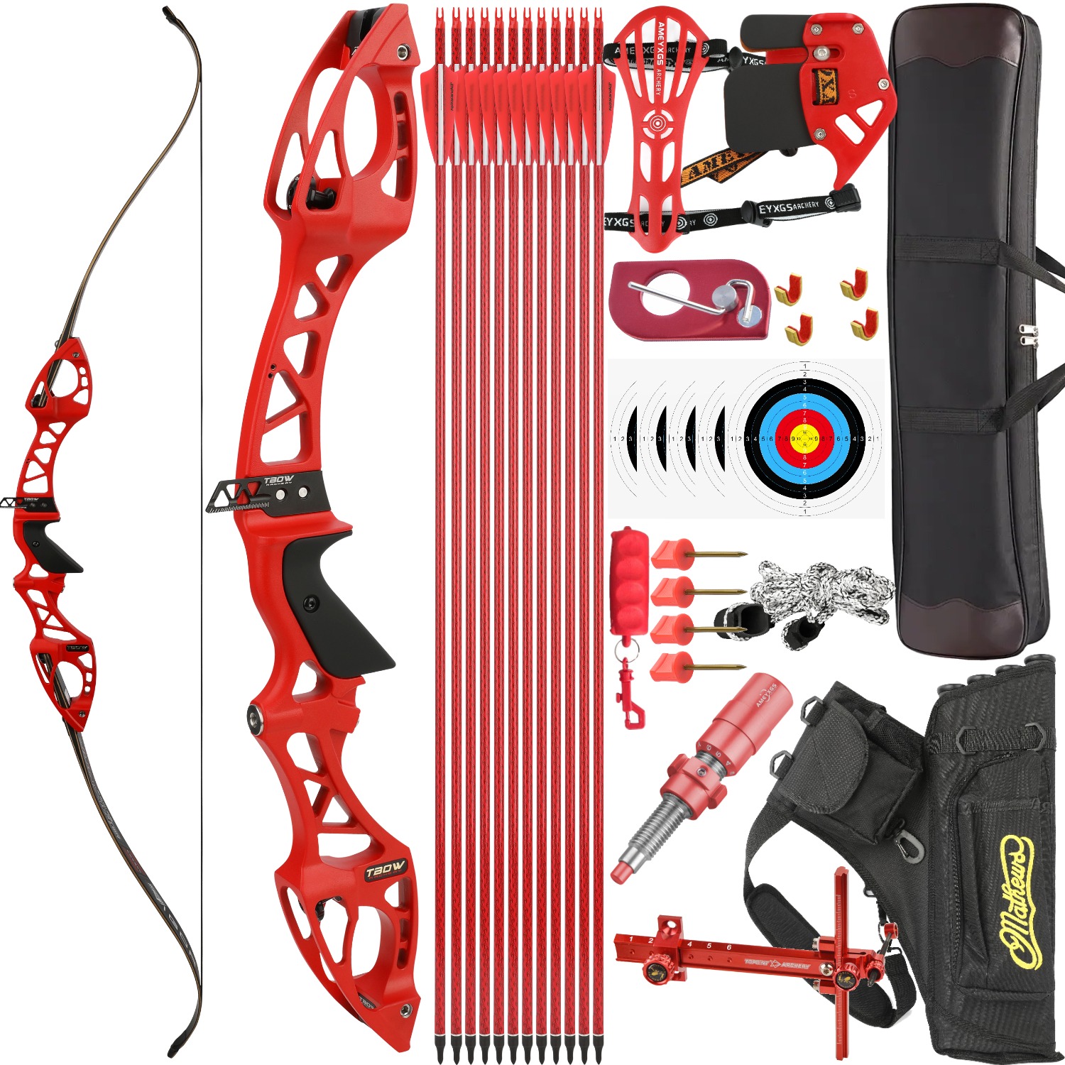 TBOW H8 Recurve Bow Set Target Competition F Interface 68"