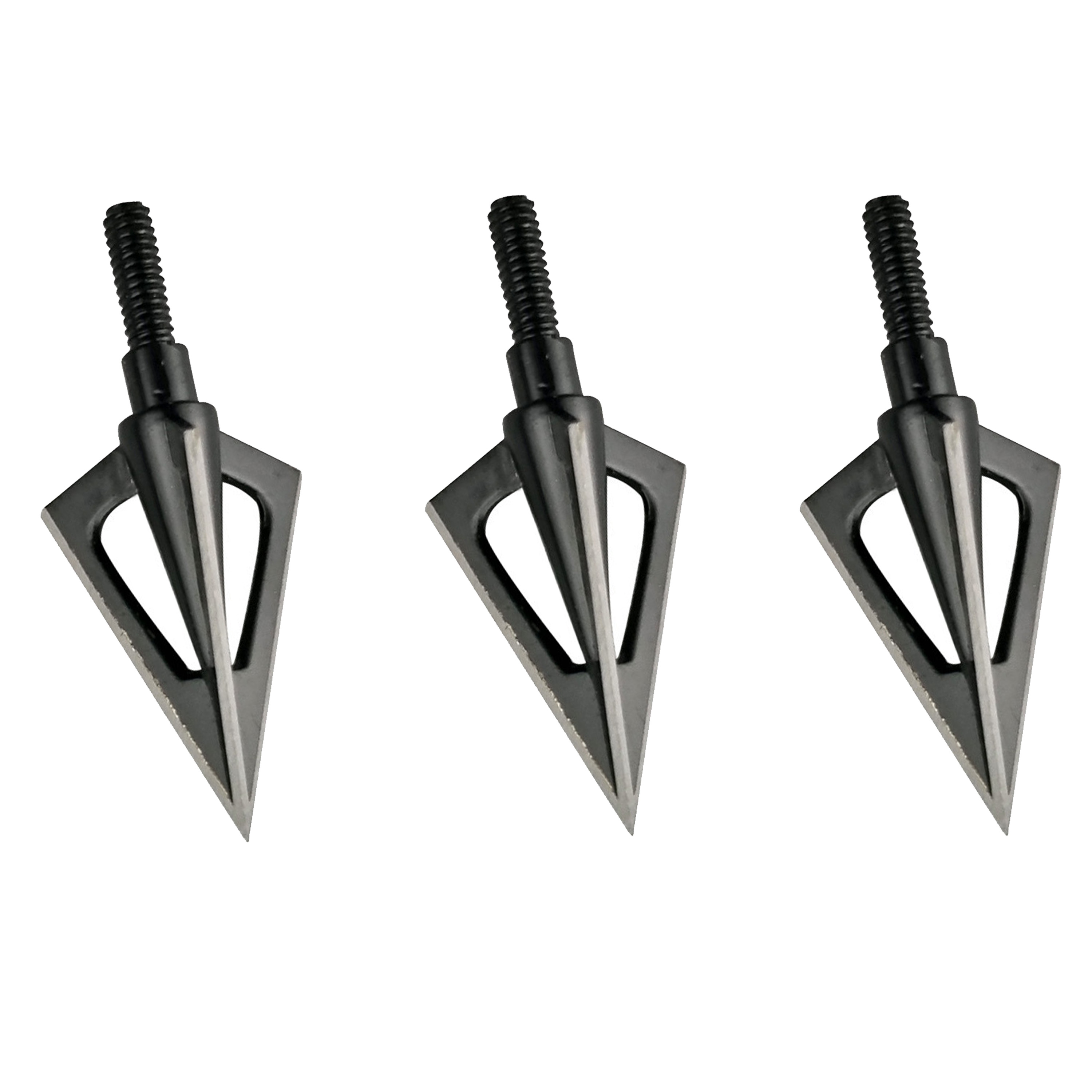 3-Blade Hunting Broadheads 100 Grain Arrow Tips Triple-Blade