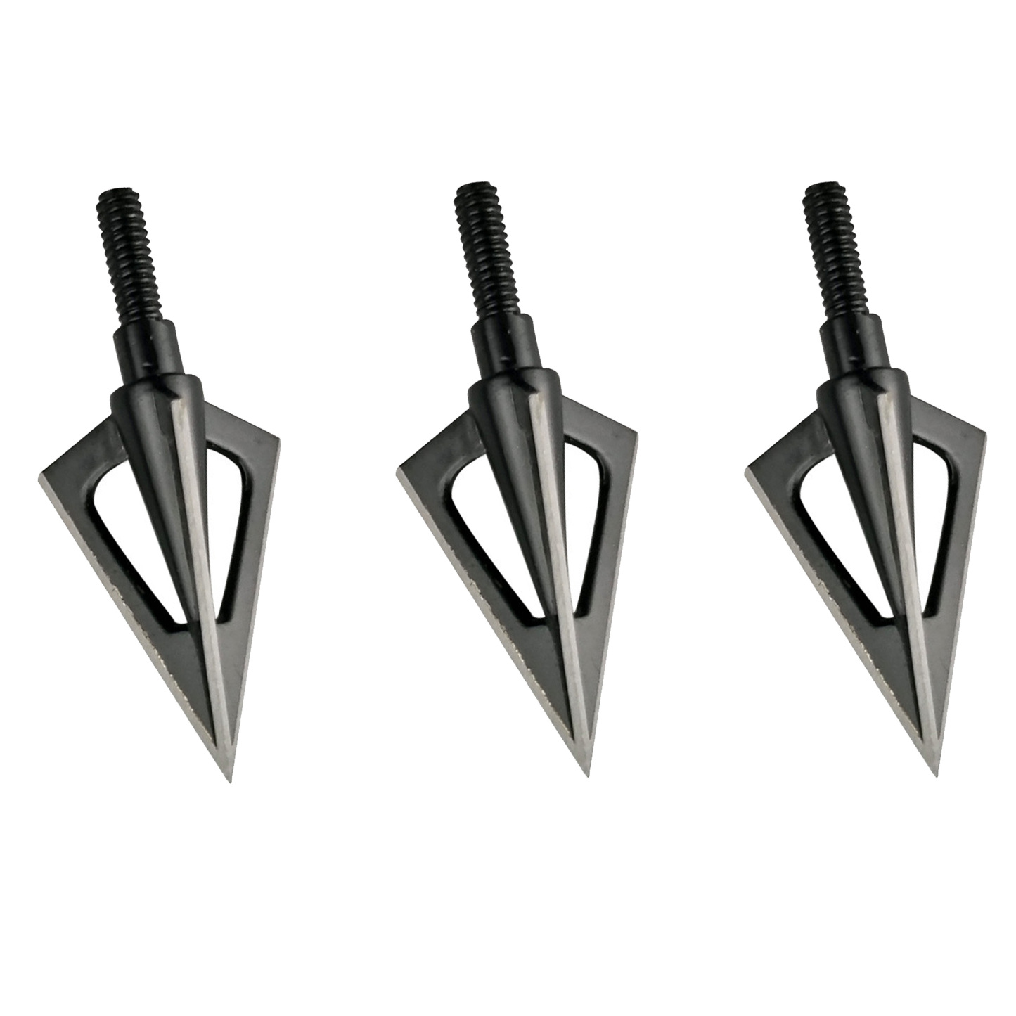 3-Blade Hunting Broadheads 100 Grain Arrow Tips Triple-Blade