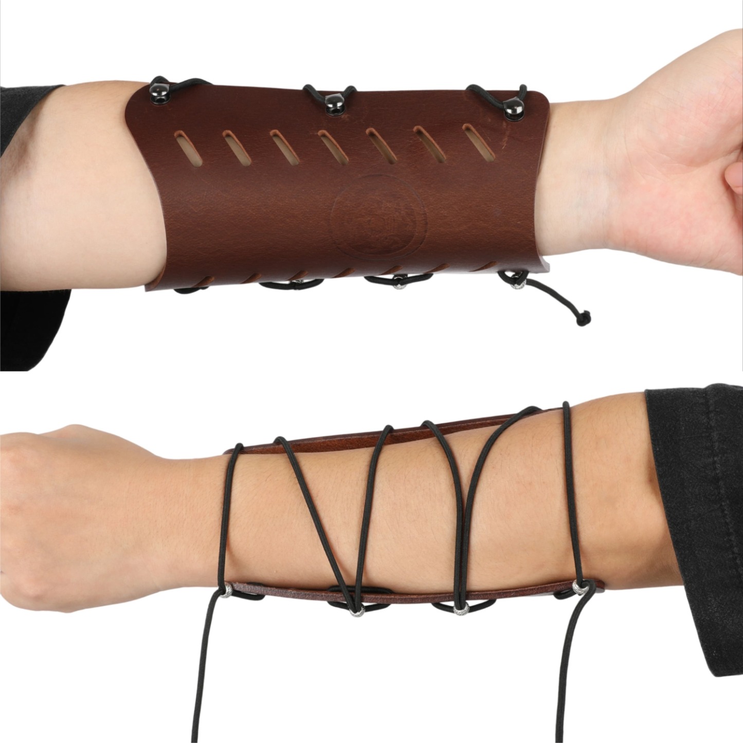 Traditional Cowhide Archery Armguard Adjustable