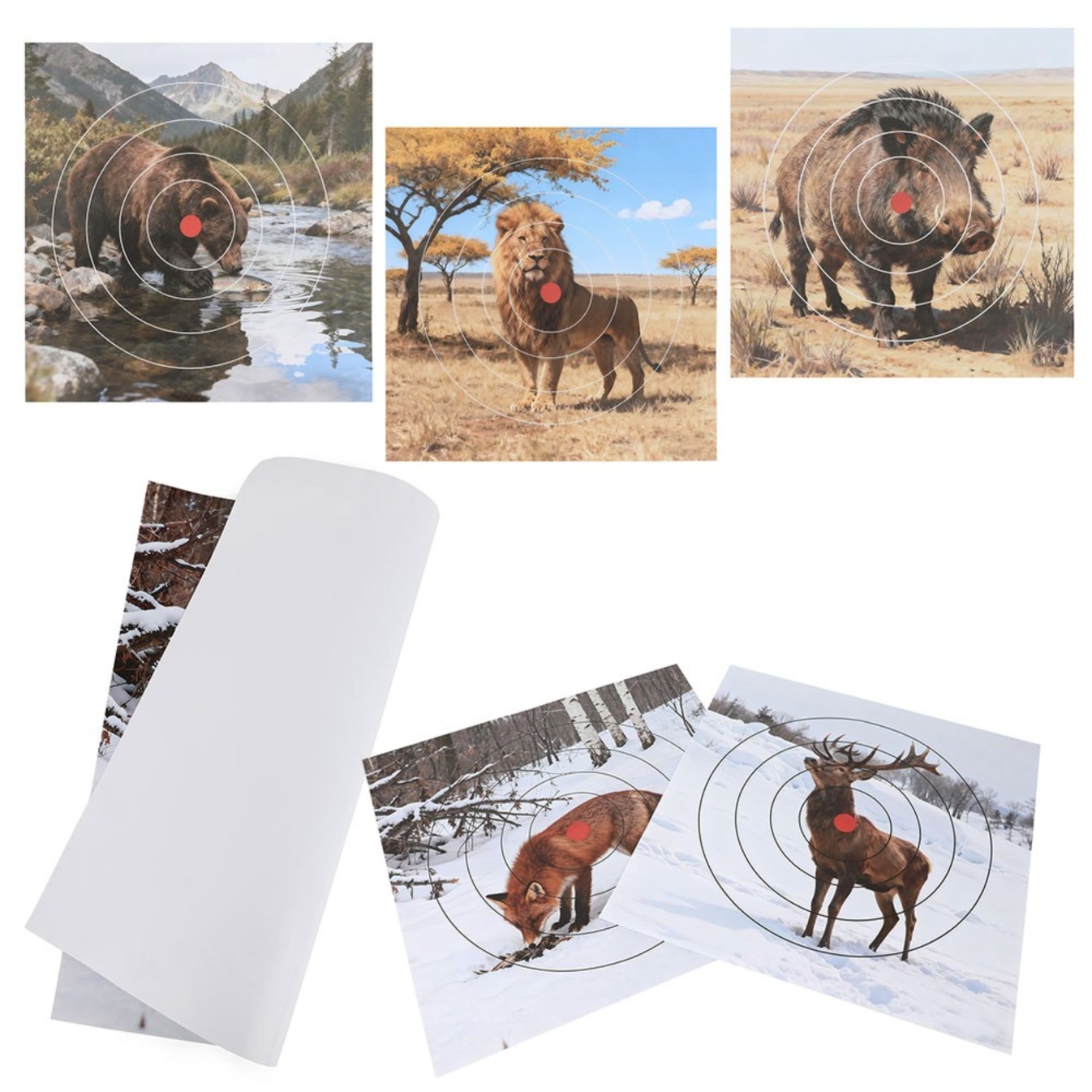 Paper Target Face Paper Target Faces 40cm Archery Target Practice Animal Field Face ...
