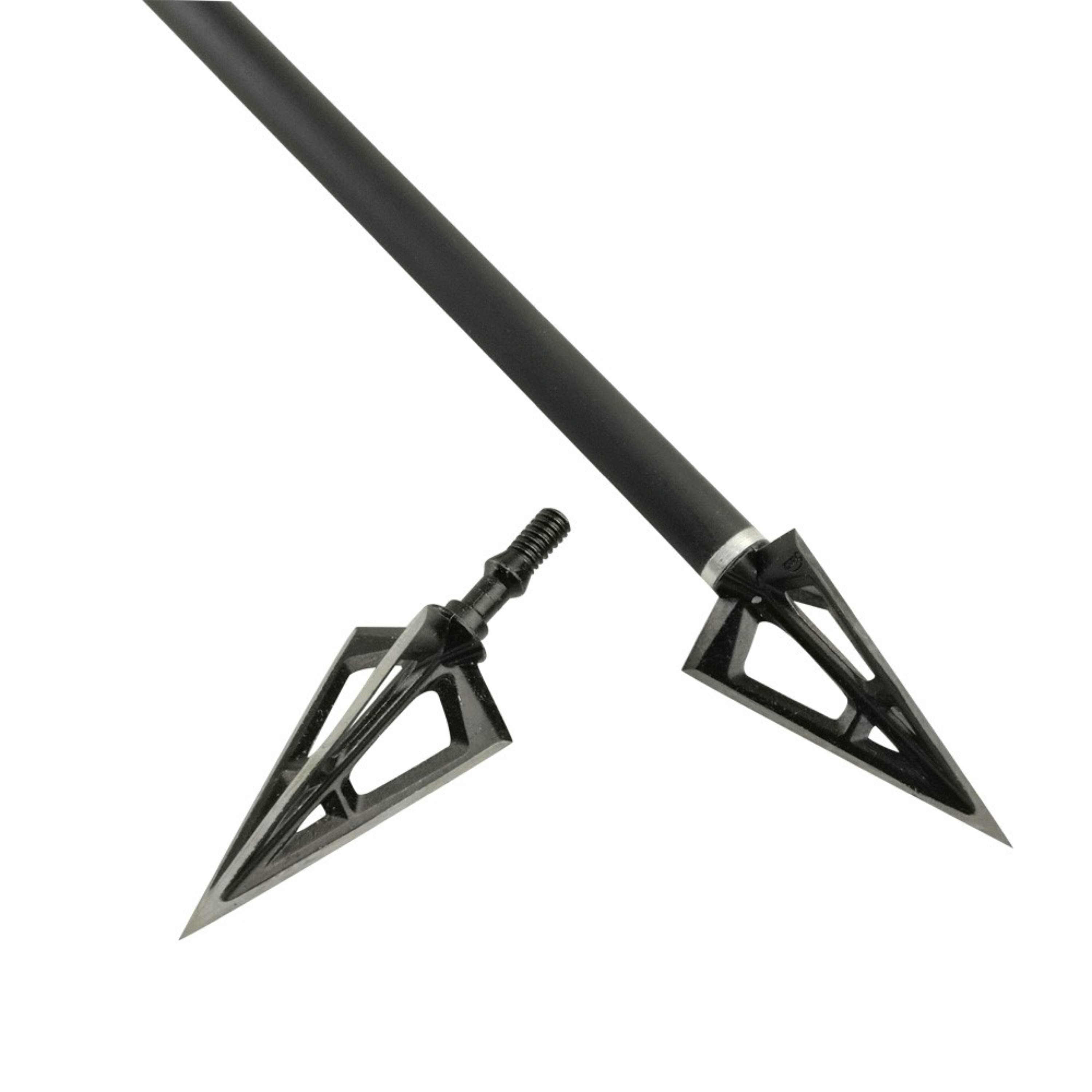 3-Blade Fixed Arrowheads Aluminum Arrowheads for Hunting & Target Shooting