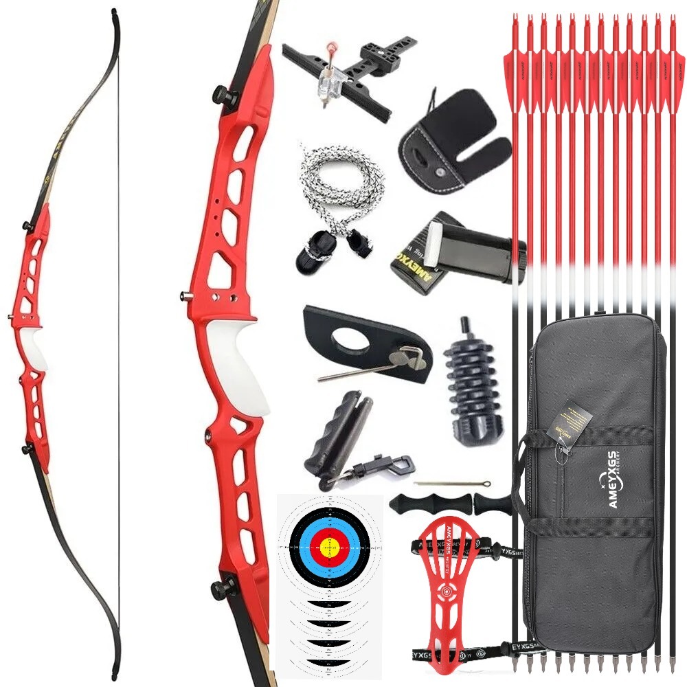 Target Recurve Bow 66" 68" 70" 14-40 lbs for Competition Beginners