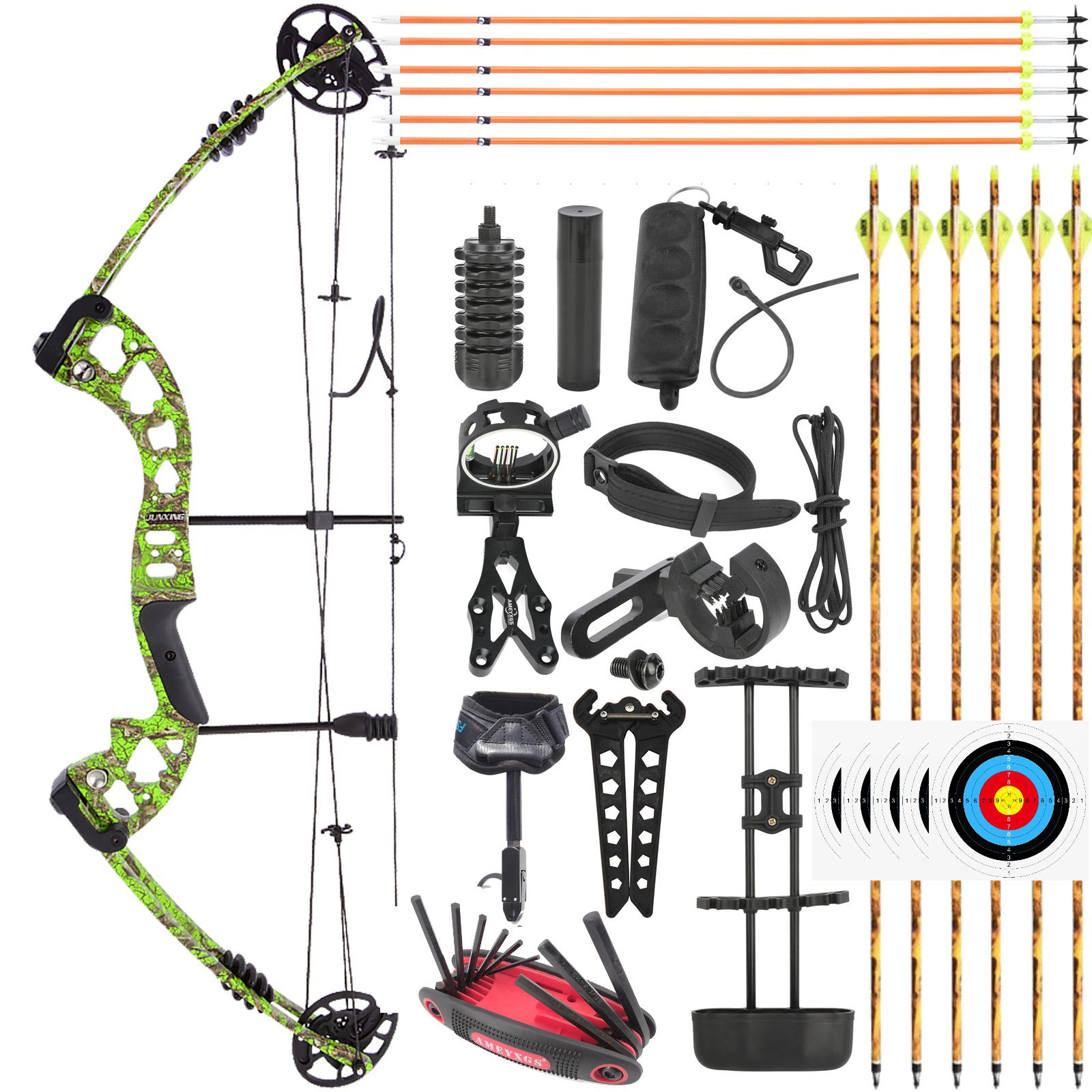 JUNXING M131 Compound Bow Hunting Set for  Hunting Target Bowfishing
