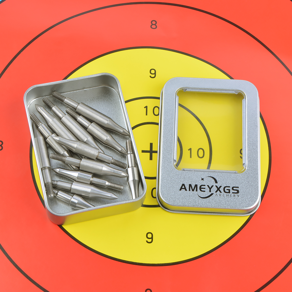 Arrowhead Box with Sponge Insert - Silver Tin Case, 6 Arrowheads Included