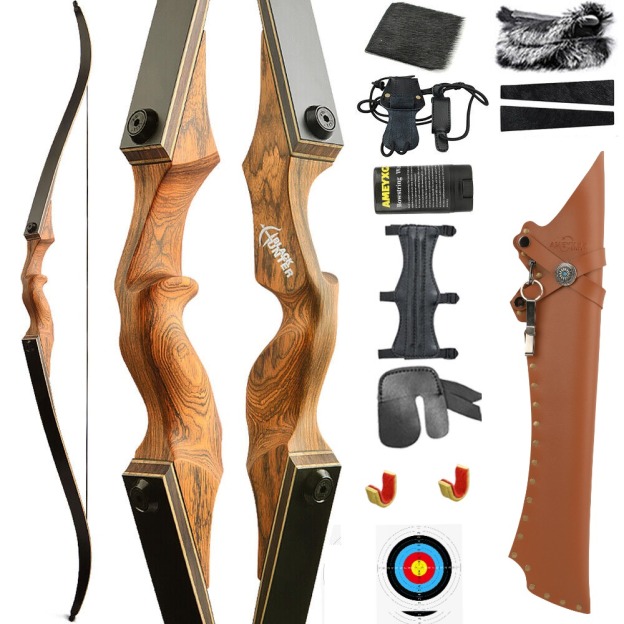 BLACK HUNTER American Hunting Recurve Bow 60" Takedown Target LH RH