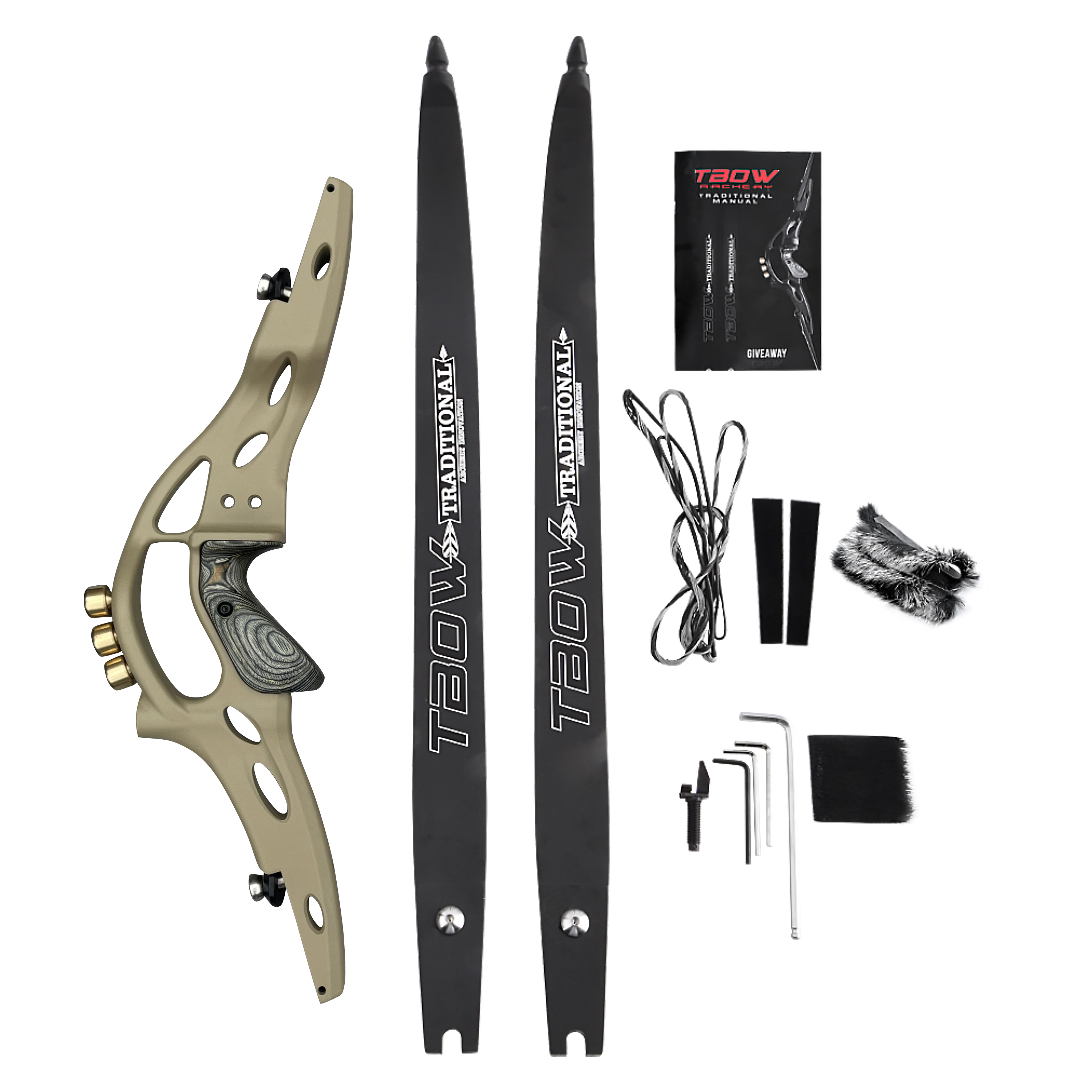 TBOW ILF American Hunting Recurve Bow and Arrow Set Takedown 62"