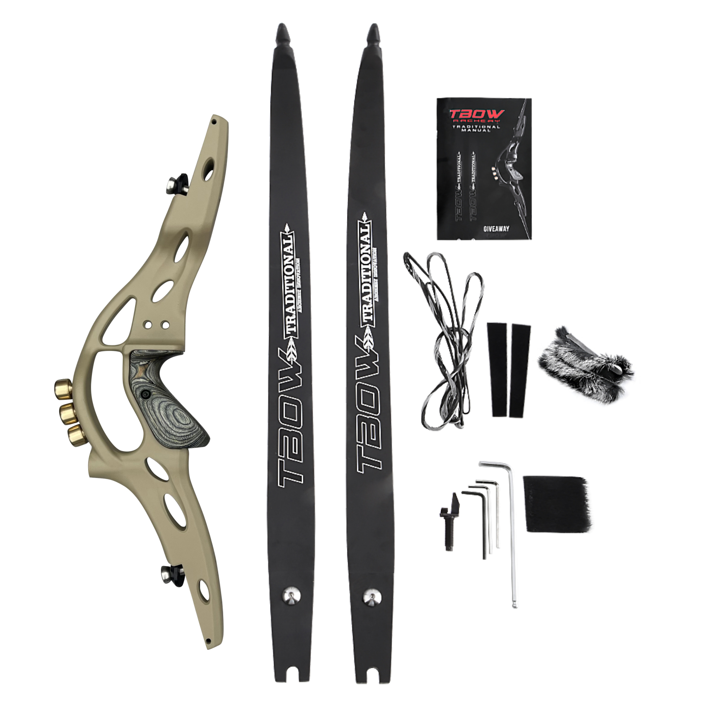 TBOW ILF American Hunting Recurve Bow and Arrow Set Takedown 62"