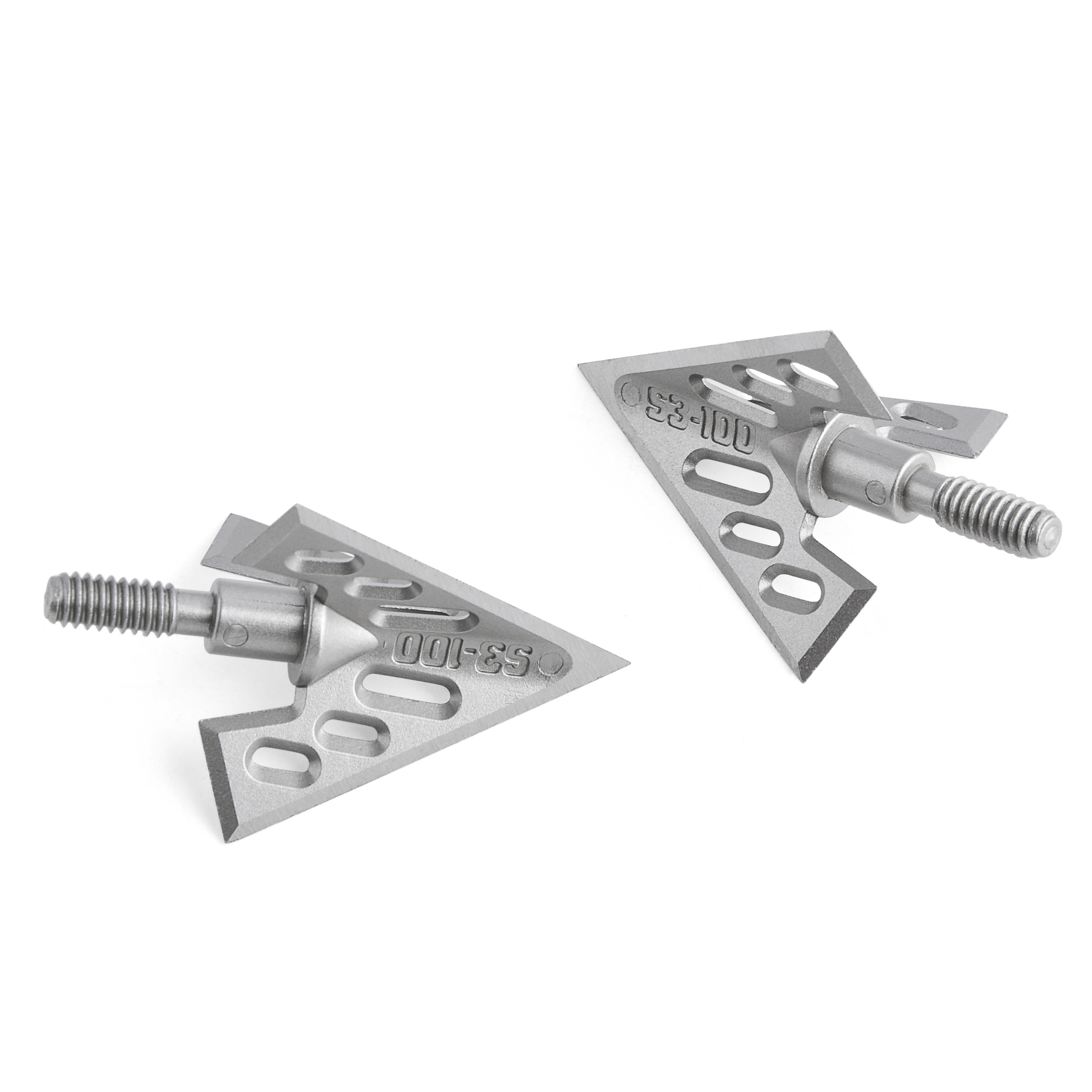 Universal Threaded Aluminum Arrowheads 6pcs - 40mm, 26mm Diameter, Laser Engraved