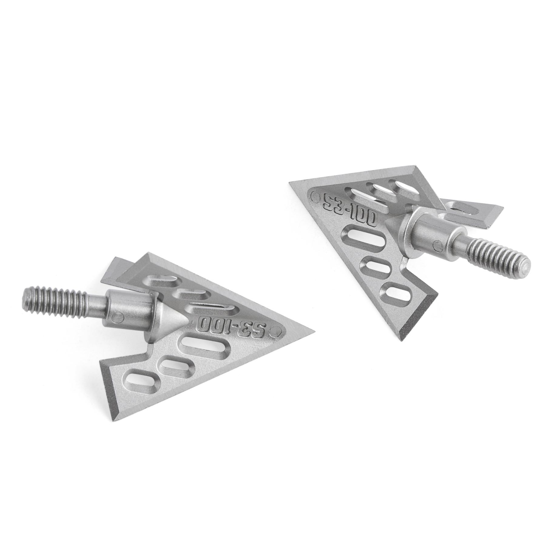 Universal Threaded Aluminum Arrowheads 6pcs - 40mm, 26mm Diameter, Laser Engraved