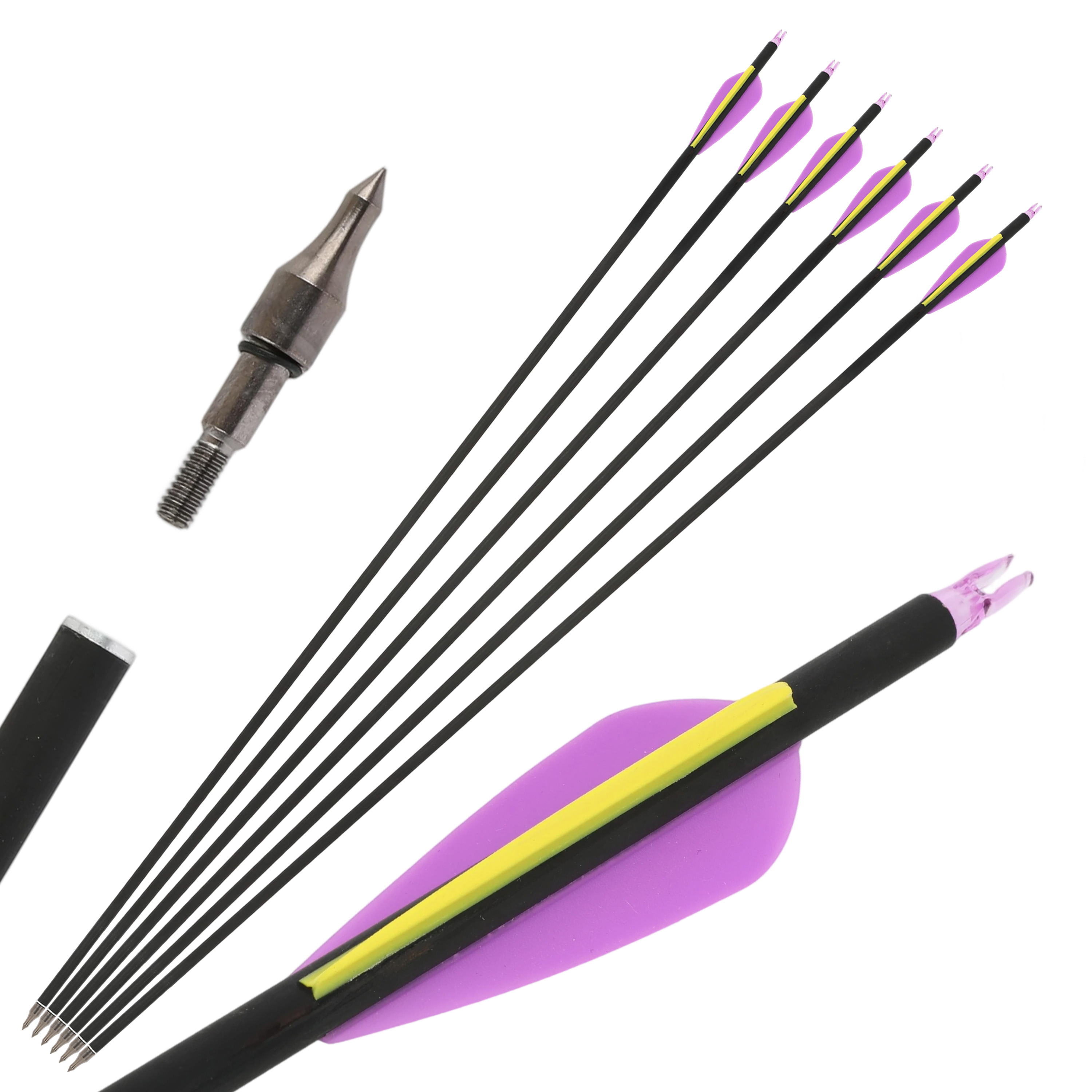 30" Carbon Arrows Spine 500 TPU Vanes Target Practice and Hunting