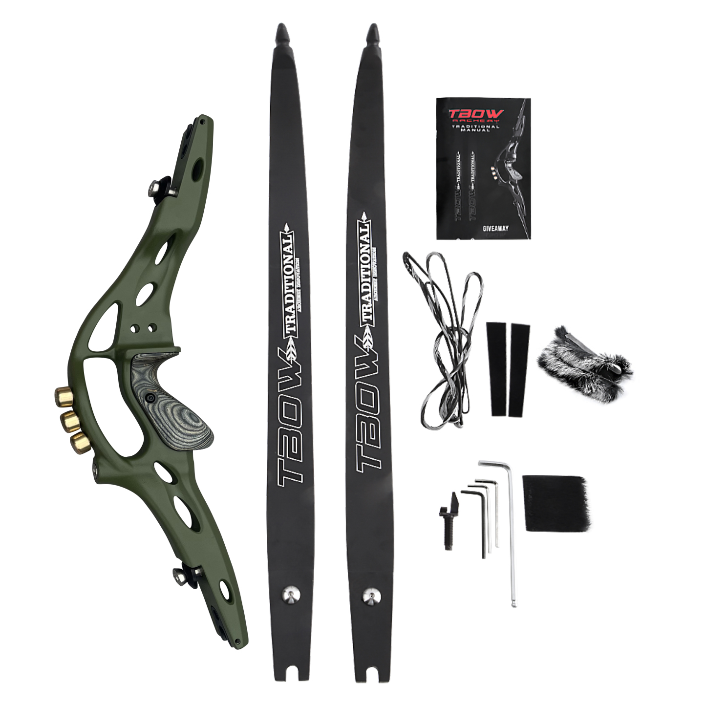 TBOW ILF American Hunting Recurve Bow and Arrow Set Takedown 62"