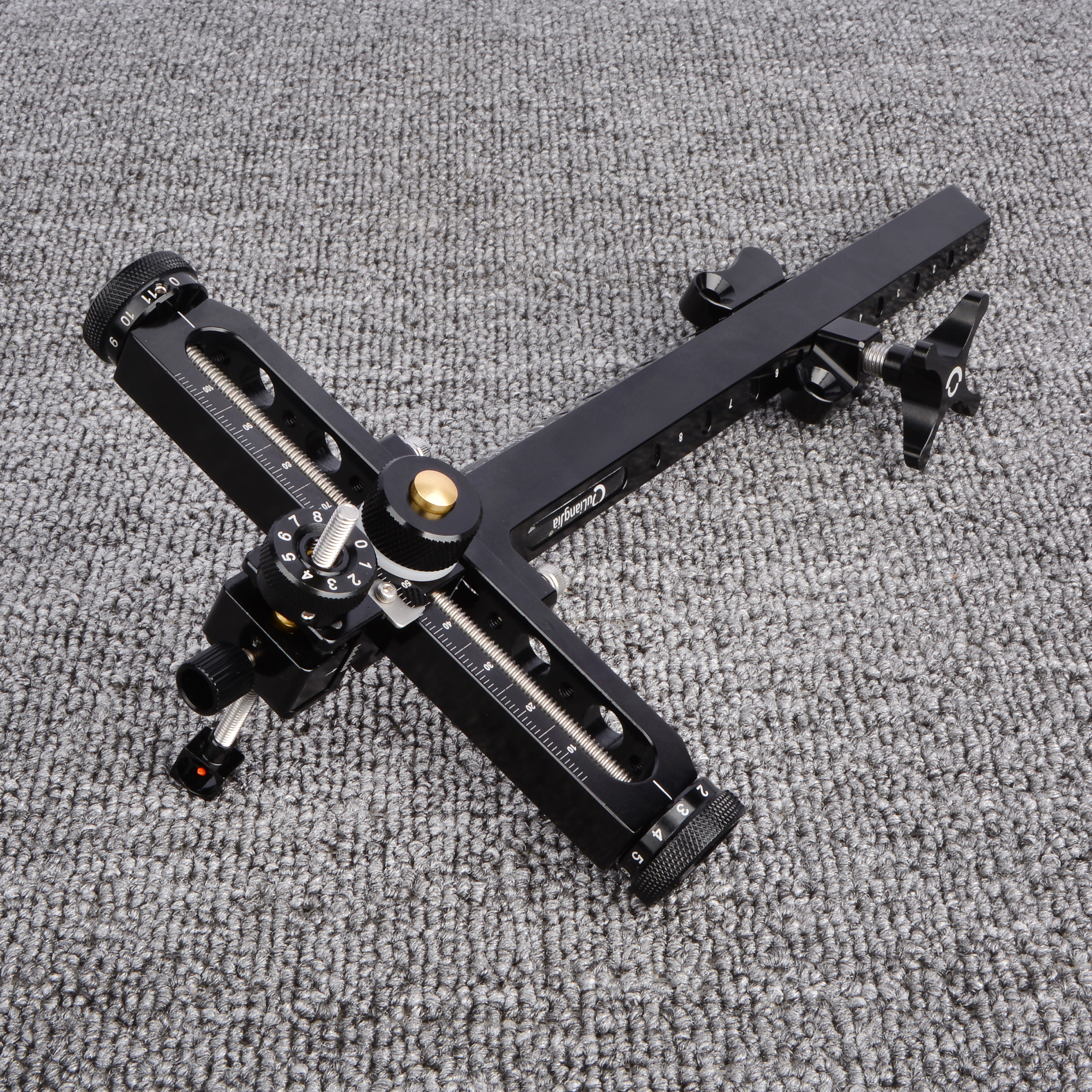 AKT-QT517B 9" Recurve Bow Sight, CNC Aluminum Target Sight