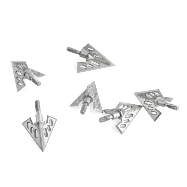 Universal Threaded Aluminum Arrowheads 6pcs - 40mm, 26mm Diameter, Laser Engraved