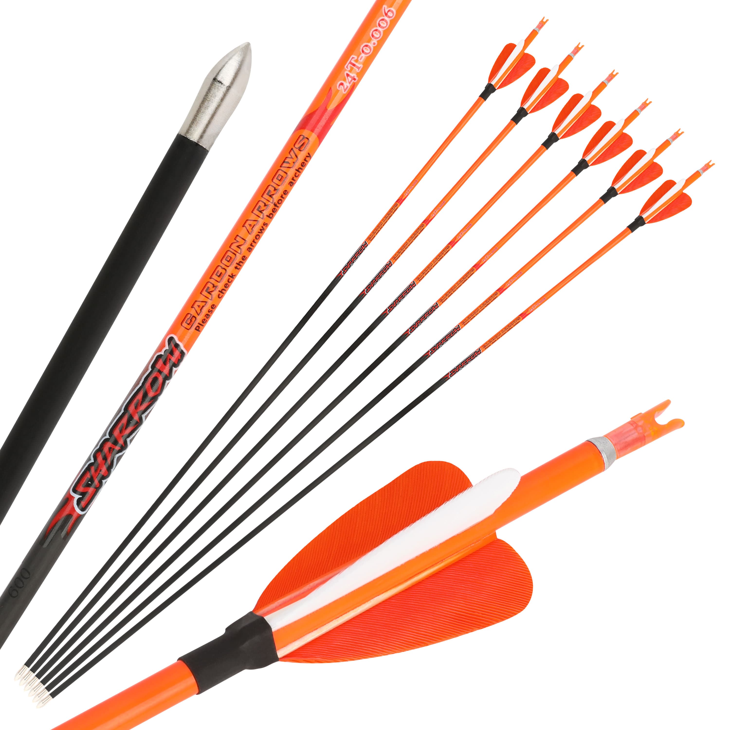 32inch Carbon Arrows Spine500 Archery Turkey Feather for Target Hunting