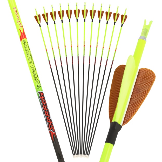 32inch Carbon Arrows Spine500 Archery Turkey Feather for Target Hunting