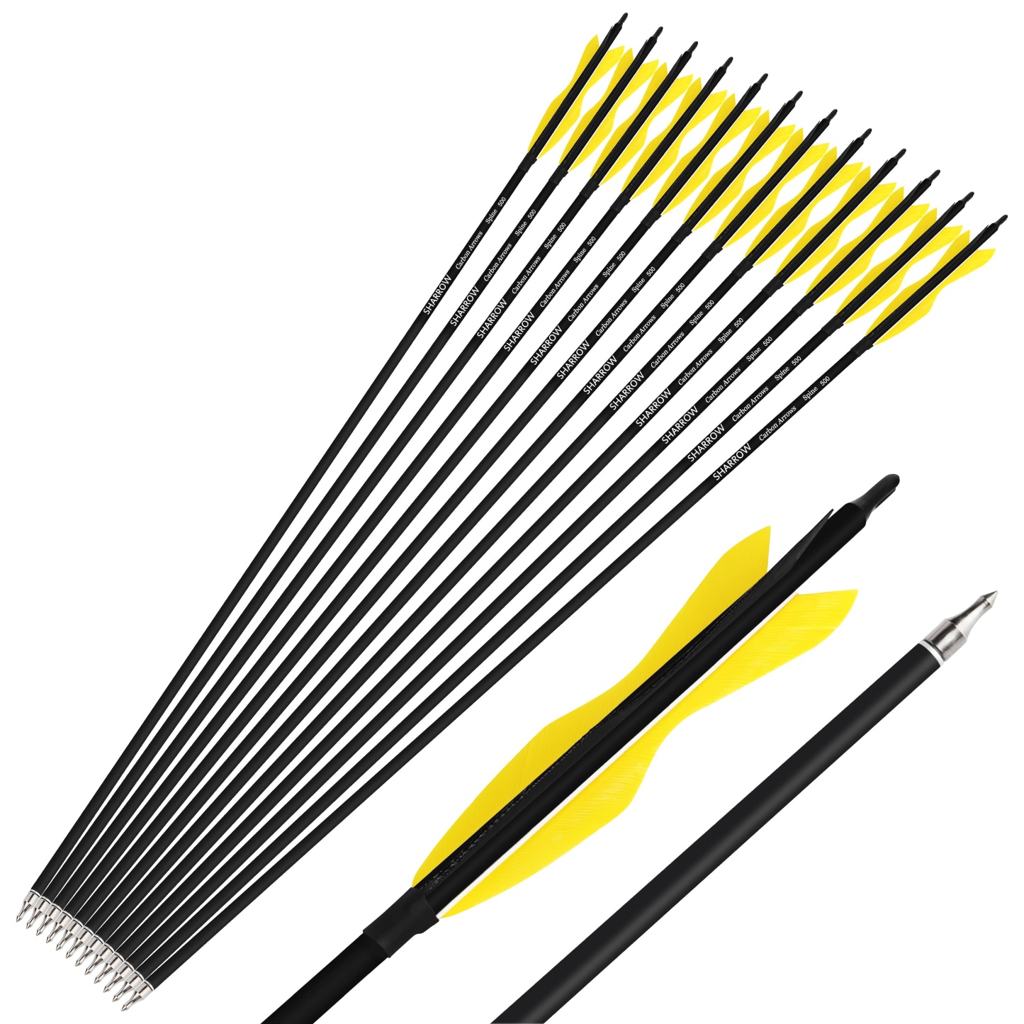 Carbon Archery Arrows Hunting & Target Natural Feather Fletching