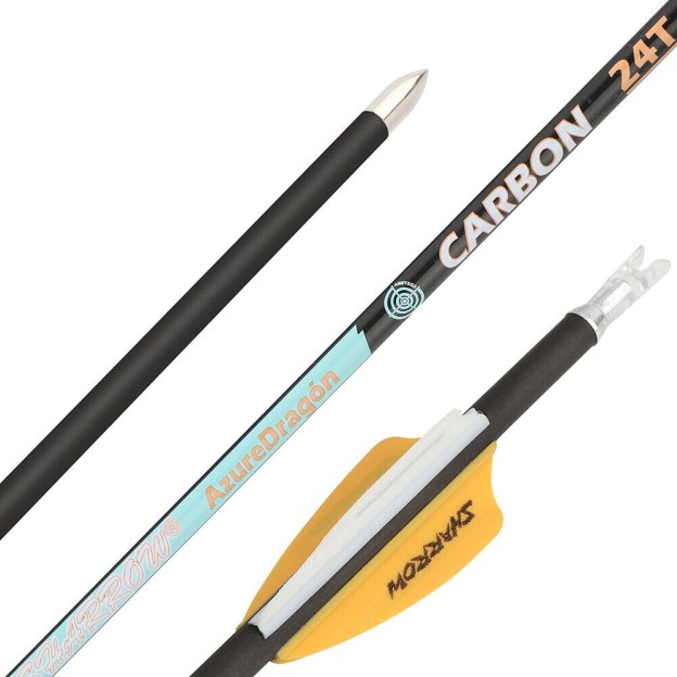 Pure Carbon Arrows 32 inch SP300-1000 Vanes .003" Recurve Compound Bow