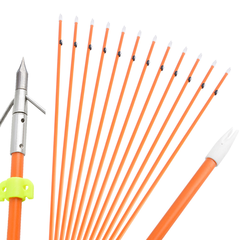 12X Bowfishing Arrow Archery Fishing Glue-on Nock Additional Screw