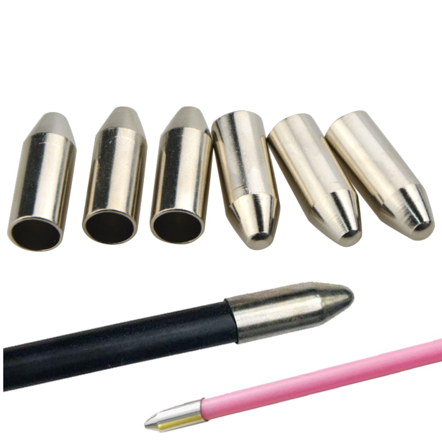 Stainless Steel Blunt Arrow Points 8mm Target Practice Tips Safe