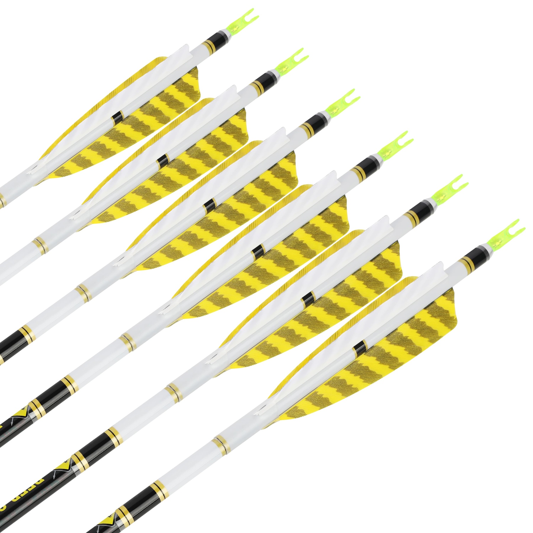 DEER CROSSING Pure Carbon Arrows Spiral Fletched Target & Practice