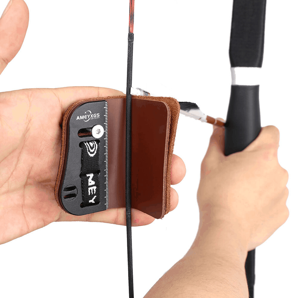 Archery AH5 Finger Guard Tab Protector Gear Cow Leather RH LH Recurve Bow Hunting