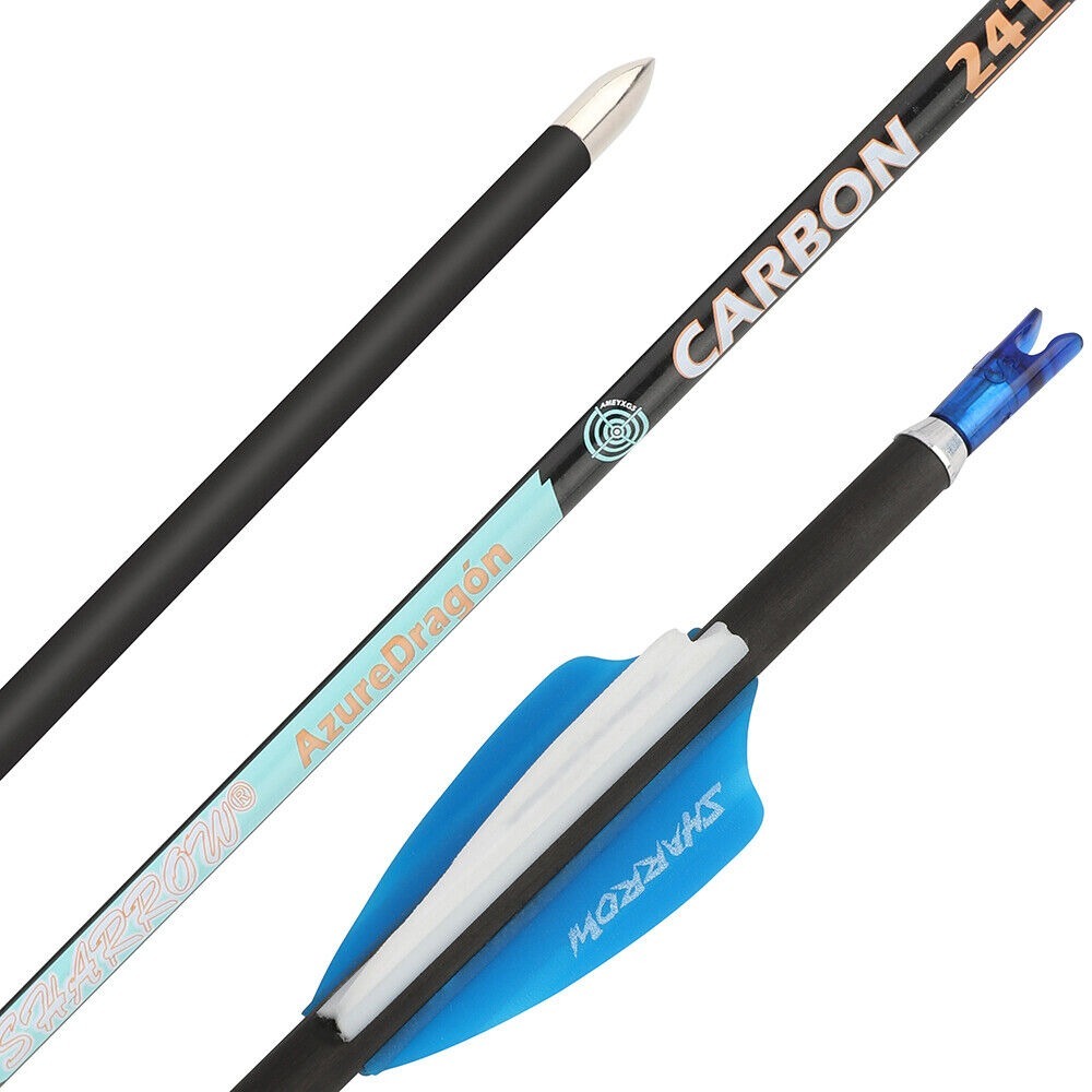 Pure Carbon Arrows 32 inch SP300-1000 Vanes .003" Recurve Compound Bow