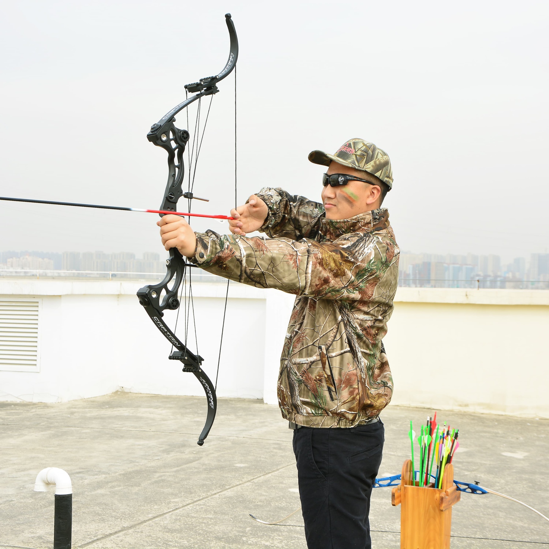 Junxing F164 Lever Bow Recurve Compound Archery Fishing Hunting