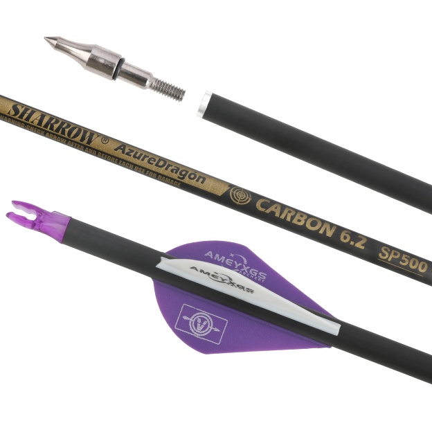 Pure Carbon Arrows Spine 500  30" Shaft Vanes 6.2mm Hunting