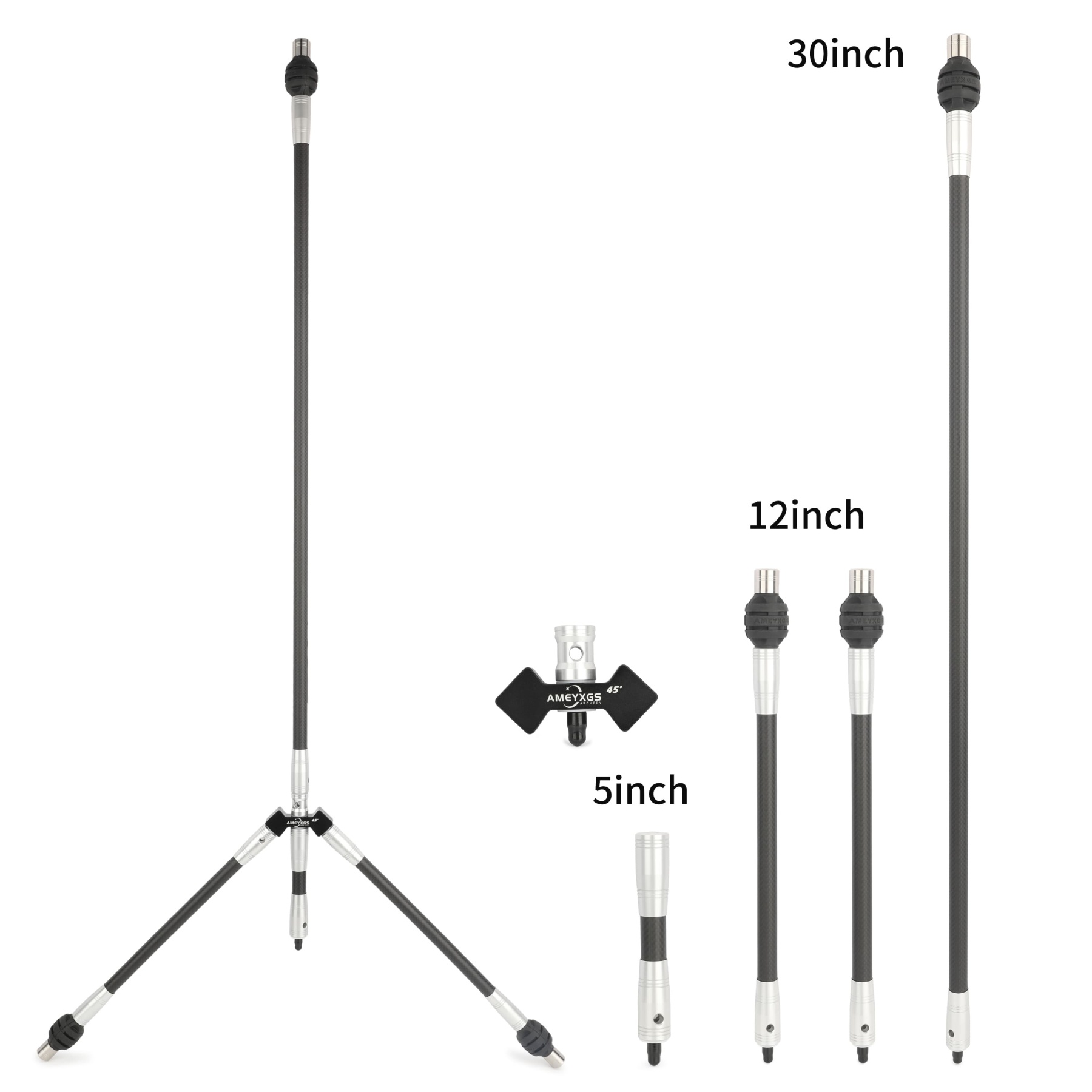 Archery Carbon Stabilizer Balance Bar Kit for Bow Target Shooting