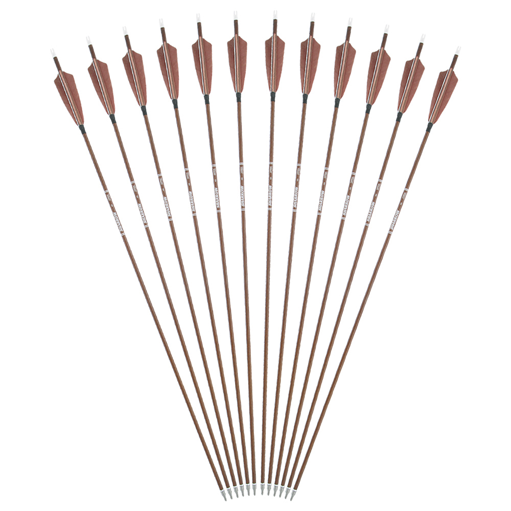 Pure Carbon Arrows Natural Feather 31 inch Bow Hunting