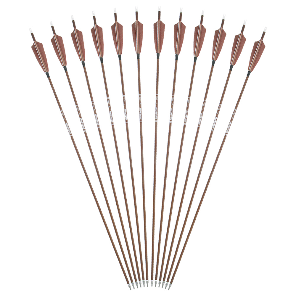 Pure Carbon Arrows Natural Feather 31 inch Bow Hunting