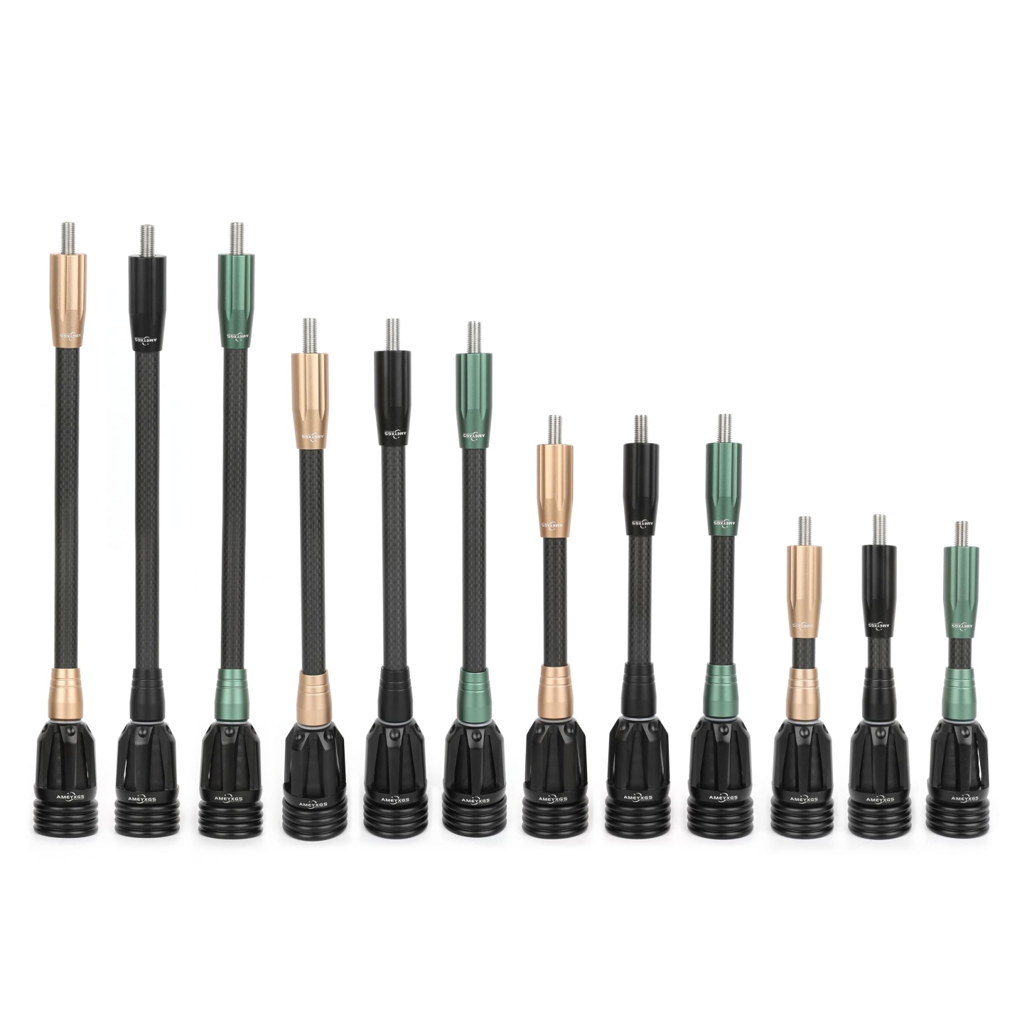 6" 8" 10" 12" Carbon Bow Stabilizer Balance Bar Archery Compound bow Dampener Rod