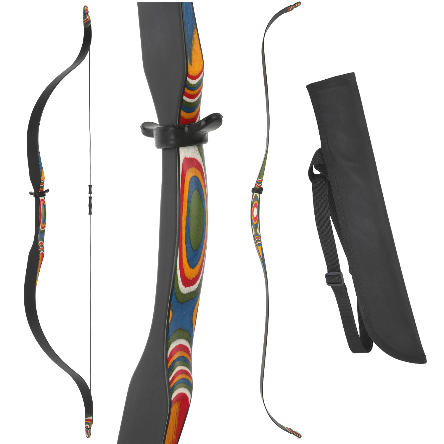 37'' Youth Traditional Recurve Bow Wood Children Gift