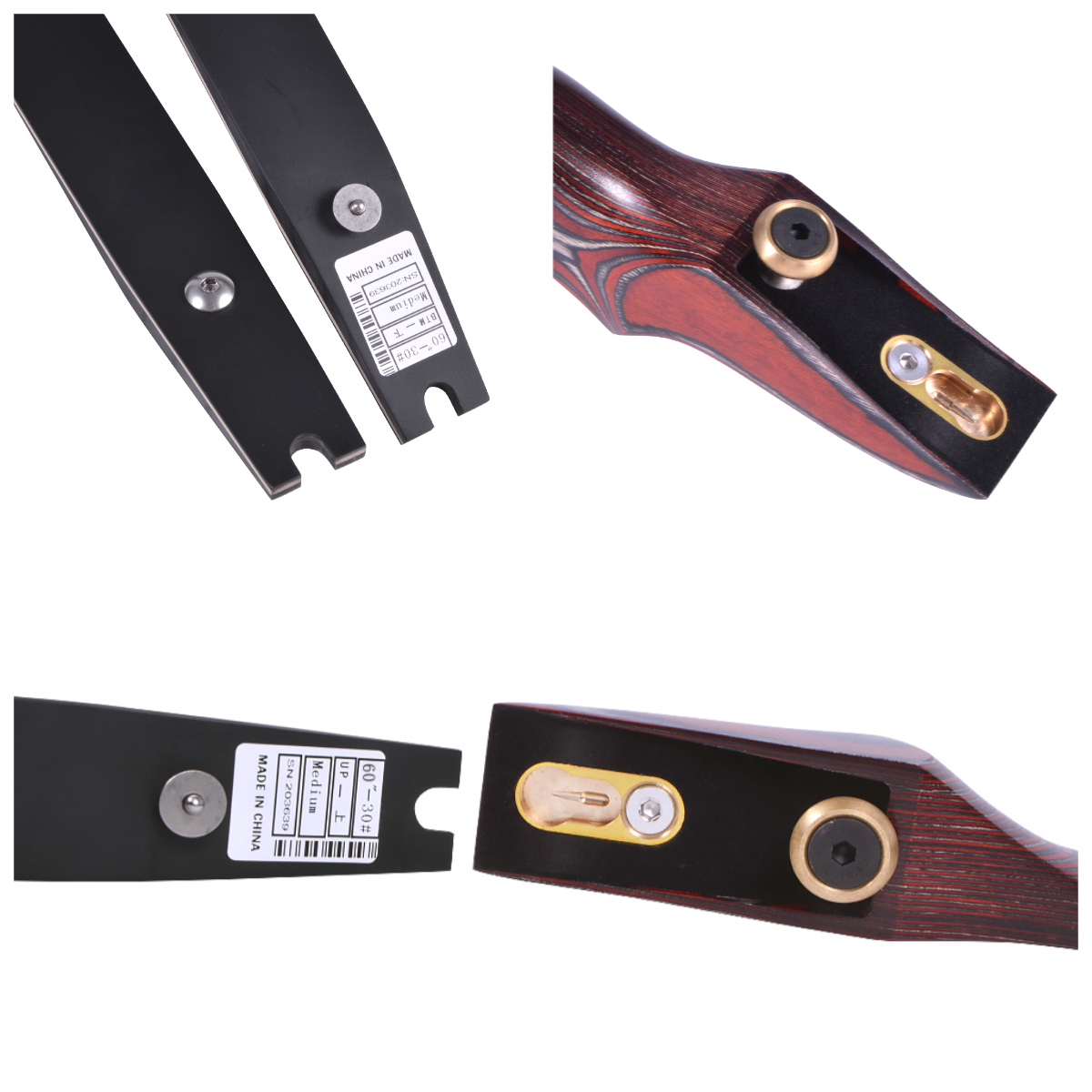 Takedown Recurve Bow Set ILF Traditional H15-58"Wooden Hunting