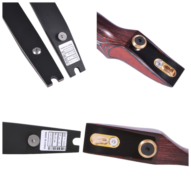 Takedown Recurve Bow Set ILF Traditional H15-58"Wooden Hunting