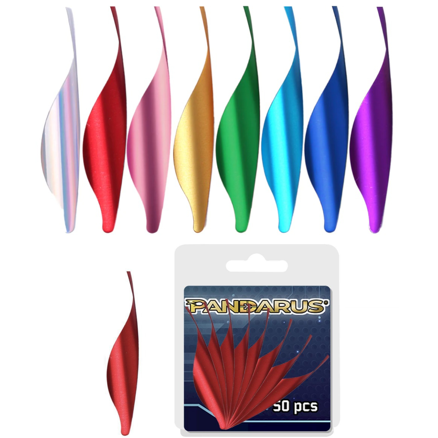 Pandarus Arrow Spin Vanes 1.75" 2" Spiral Feather