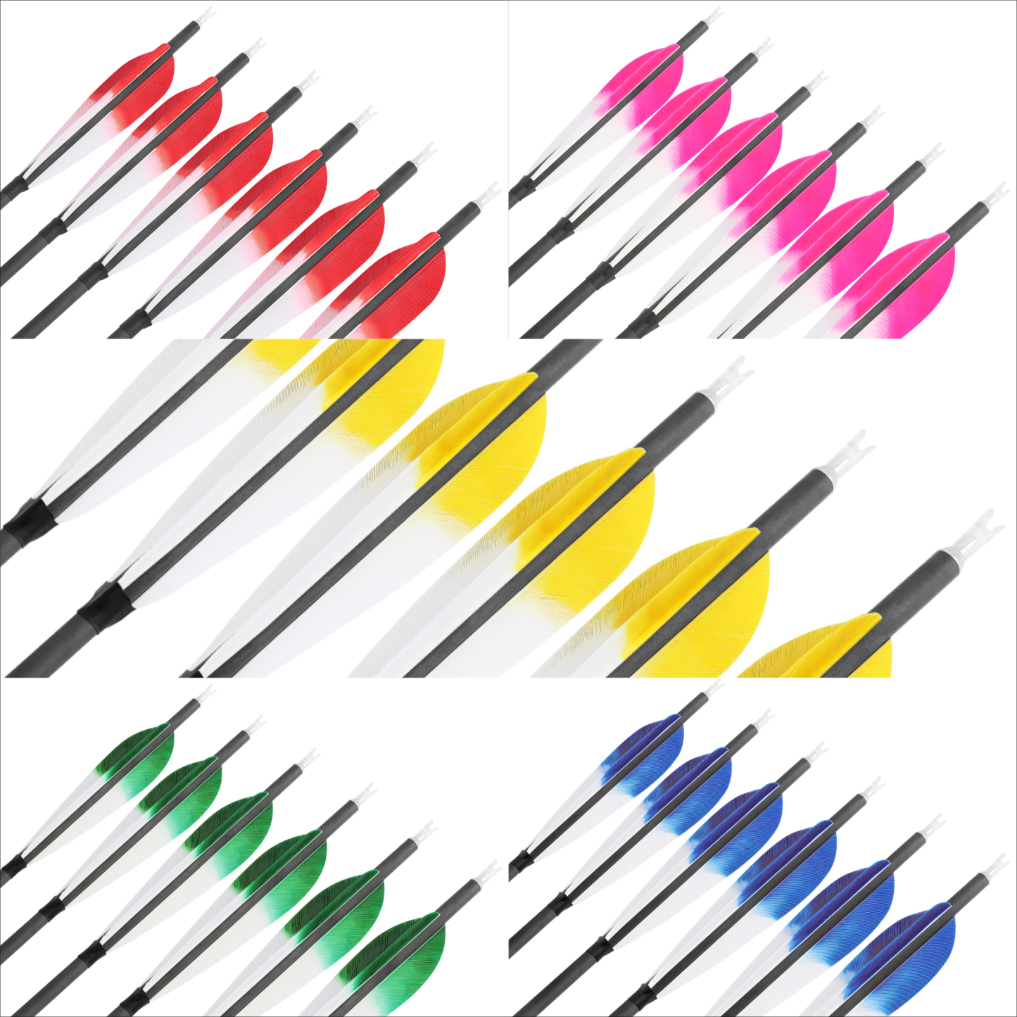 Pure Carbon Archery Arrows turkey feather 31" Recurve and Compound Bow