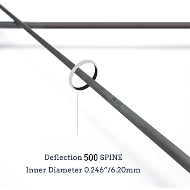 Archery Carbon Arrows Spine 500 with 4" Real Feathers Hunting Target